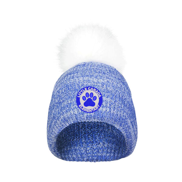 Pacific Headwear Faux Fur Pom Beanie - Embroidered Logo Thumbnail