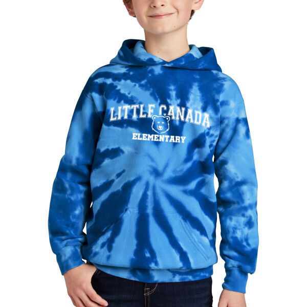 Port & Company Youth Tie Dye Pullover Hooded Sweatshirt - Printed Logo Thumbnail