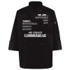 Ten Pearl Button Black Chef Coat Thumbnail