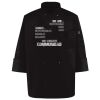 Ten Pearl Button Black Chef Coat Thumbnail
